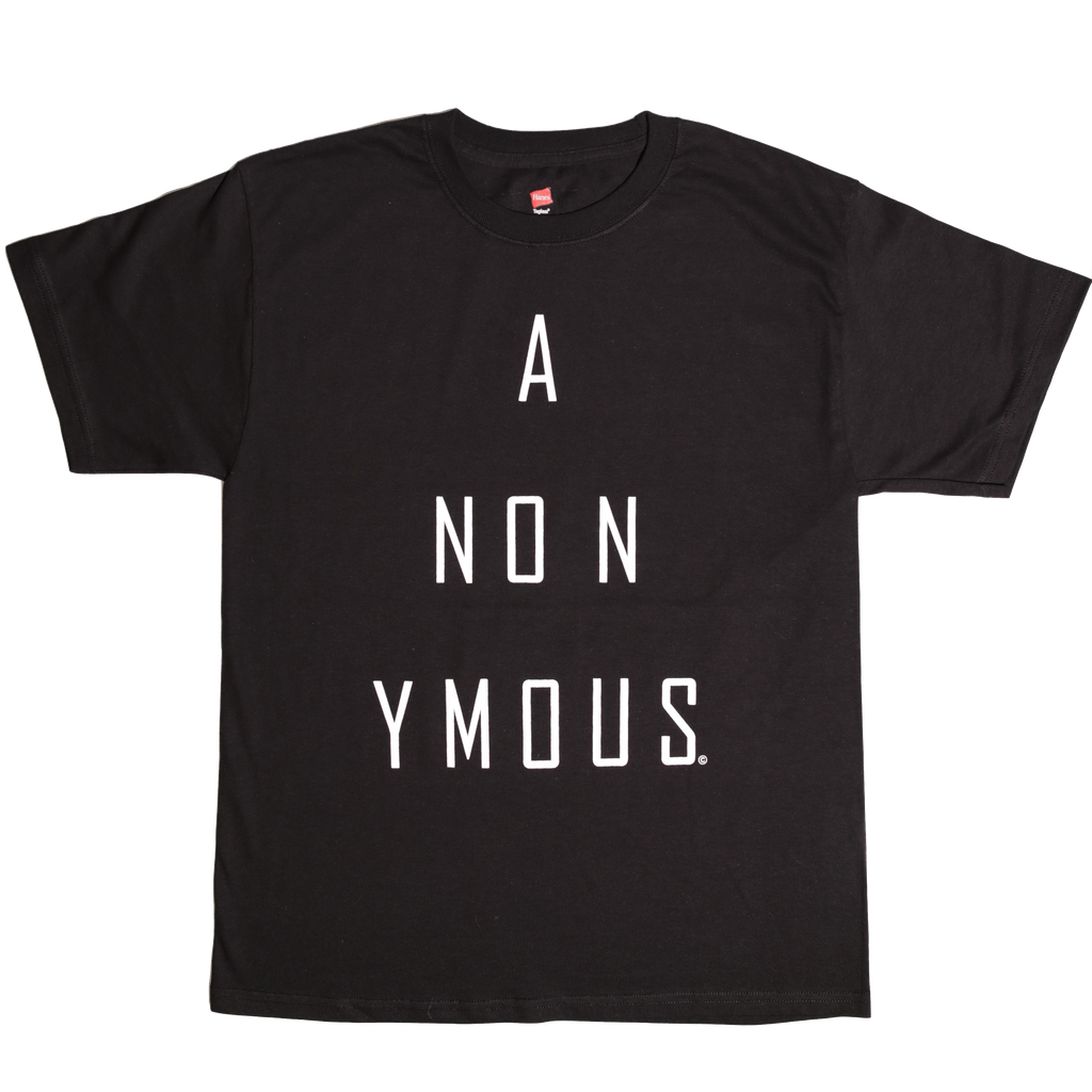 ANONYMOUS (Black) Men's T-SHIRT - Wholesale
