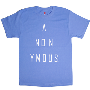ANONYMOUS (Light Blue)Men's/ Unisex T-SHIRT