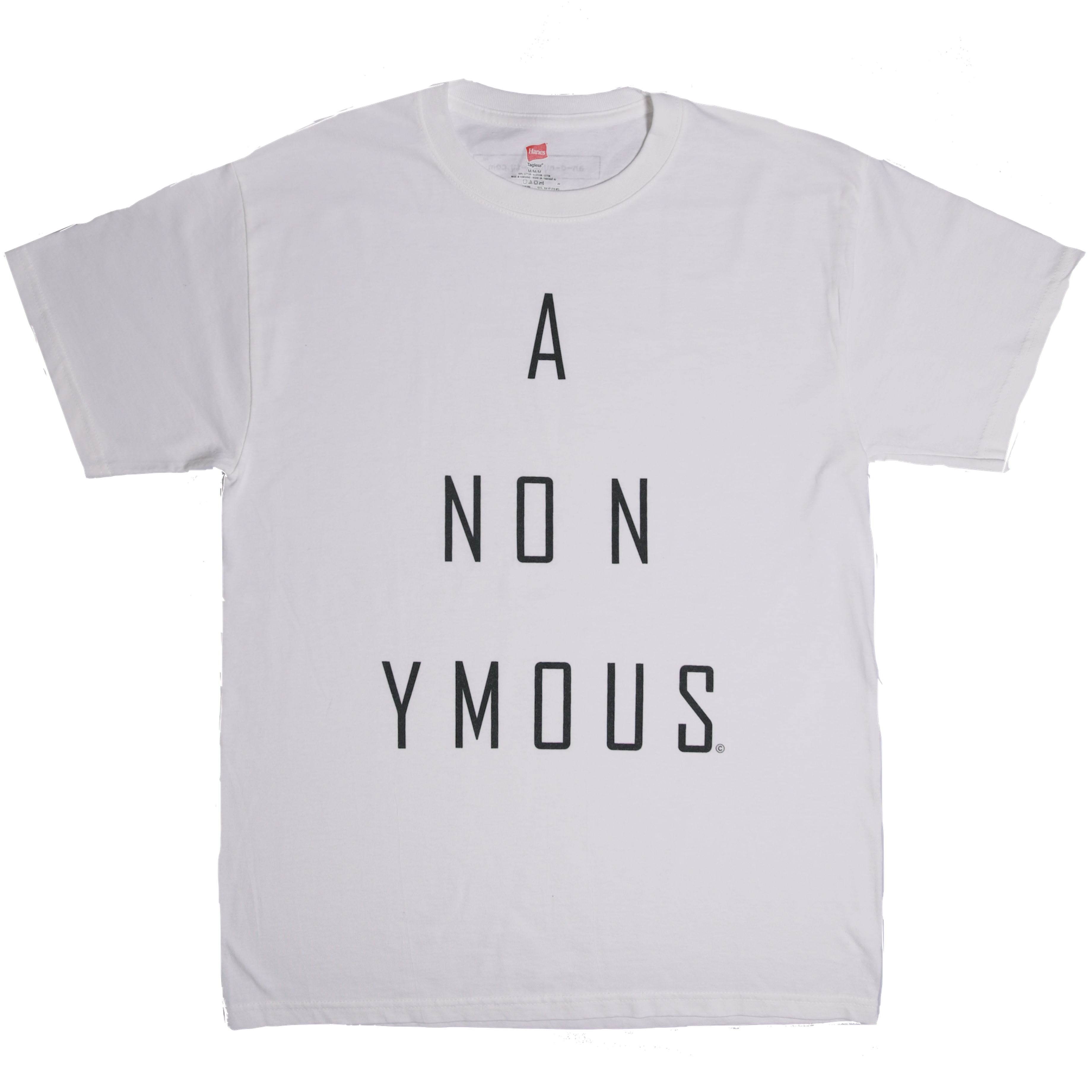 ANONYMOUS (White) Men's T-SHIRT