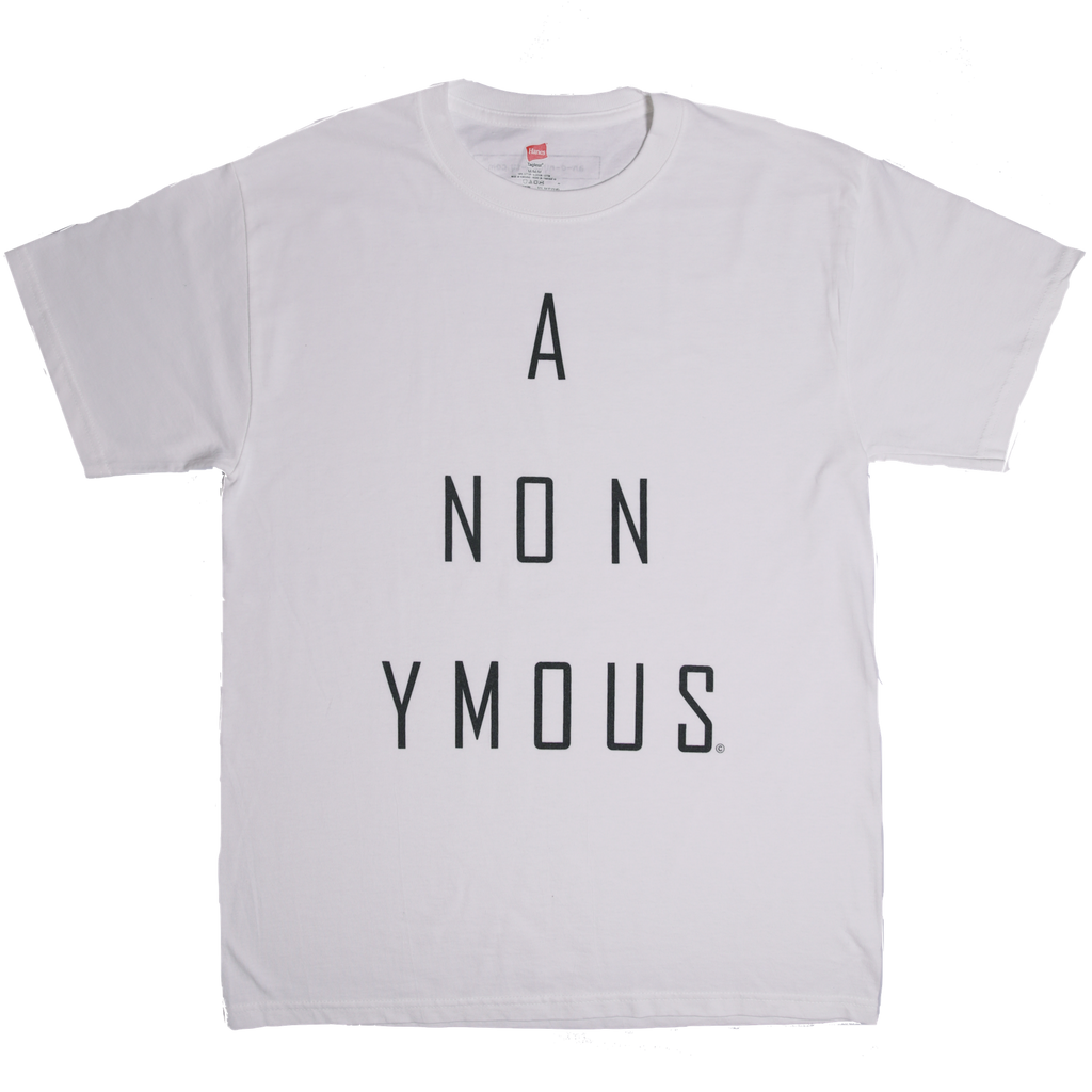 ANONYMOUS (White) Men's T-SHIRT